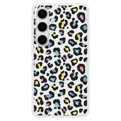 Coque Silicone Renforcée - Samsung - Galaxy S24 Plus - Léopard Coloré - Antichoc - Impression Brillante