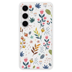 Coque Silicone Renforcée - Samsung - Galaxy S24 Plus - Fleurs Colorées - Résistance Accrue - Souple