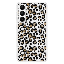 Coque Silicone Renforcée - Samsung - Galaxy A15 - Design Léopard - Antichoc - Impression Brillante