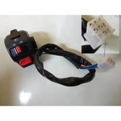 Commodo gauche noir 8 fils pour scooter Chinois bouton klaxon clignotant