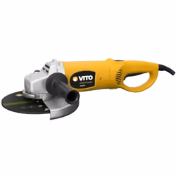 Meuleuse VITO 2200W pour disque diamètre 230mm . Système de protection et de frein pour le disque. Elle possède une boîte d'e ...