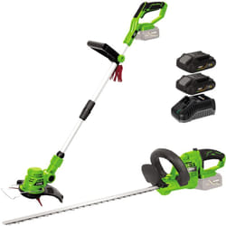 Coupe Bordure sans fil 20V + Taille Haies 20V + 2 Batteries Lithium 2AH ego li + Chargeur + Jeu de 20 lames Vito