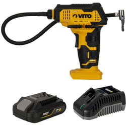 Vito - Mini Compresseur sans fil 7 bar 20V + Batterie lithium 2Ah Chargeur + 6 Embouts de gonflage