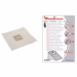 Lot 6 sacs + filtre BOOGY PRINCIPIO GIMINI pour aspirateur MOULINEX A26B09 Appareils compatibles : [ASPIRATEUR MOULINEX: ] BO ...