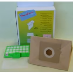 Boite de 10 sacs + 1 filtre hepa pour aspirateur MOULINEX MT000101 Appareils compatibles : [ASPIRATEUR MOULINEX: ] MO400101/4 ...