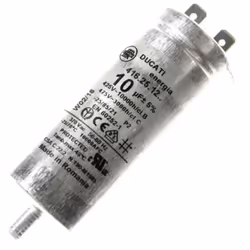 Condensateur 10mF 450V compatible pour sèche-linge WHIRLPOOL, BAUKNECHT, BAUCKNECHT, LADEN, IGNIS, BRANDT, MIELE, ARTHUR MART ...