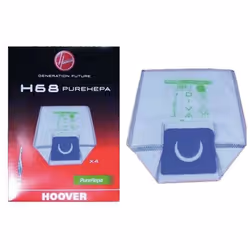 Boite de 4 sacs H68 pour aspirateur HOOVER 35601148 Appareils compatibles : [ASPIRATEUR HOOVER: ] DF70DV08011, DF70DV09011, D ...