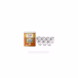 Lot de 7 pots en verre pour Yaourtière. Référence de la pièce : A14A03, Marque : MOULINEX. Couleur de la pièce : Transparent.