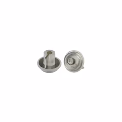 Manette de commande pour Four SMEG 694975513. Couleur de la pièce : acier inoxydable, Dimensions : 38 x 38 x 30 mm.