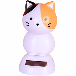 Figurine solaire chat blanc Matériau : Plastique Type : Solaire Fonction : Le chat bouge sa tête et sa queue grâce à l'énergi ...
