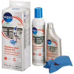 Kit nettoyant inox comprenant: une crème inox 250 ml polish inox 400 ml et un tissu microfibre 3M pour Accessoires et entreti ...