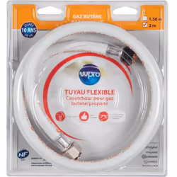 Flexible gaz butane propane long. 2m durée de vie 10 ans d'origine pour four, cuisinière Tuyau caoutchouc à armatures textile ...