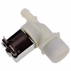 Electrovanne 1 voie 180° pour lave-linge BRANDT, BOSCH, CANDY, VEDETTE, FAGOR, SIEMENS, THOMSON, HOOVER, ROSIERES, SANGIORGIO ...