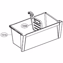 Bac à légumes (repère 151A) pour Réfrigérateur, congélateur LG AJP73394801, ACQ85555403 Appareils compatibles : [FRIGO, RÉFRI ...