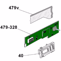 Carte électronique, Platine de commande (repère 479-328) pour Lave-linge CANDY 49038315 Appareils compatibles : [MACHINE À LA ...