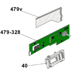 Carte électronique, module de commande (repère 479-328)