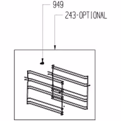 Gradin latérale droit + guide télescopique (repère 243) pour Four, cuisinière BEKO 210443593 Appareils compatibles : [FOUR, C ...