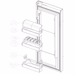 Balconnet à bouteilles (repère 258) pour Réfrigérateur, congélateur BEKO 4866891800 Appareils compatibles : [FRIGO, RÉFRIGÉRA ...