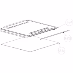 Clayette en verre repère 863 pour Réfrigérateur, congélateur BEKO Dimensions : 543X382 mm 5743755400 Appareils compatibles :  ...