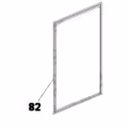 Joint de porte (congélateur) pour Réfrigérateur, congélateur CANDY, HOOVER 43009071 Appareils compatibles : [FRIGO, RÉFRIGÉRA ...