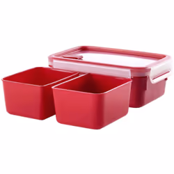 Boîte spécial micro-ondes à compartiments rouge masterseal 1.2 l pour Accessoires et entretien TEFAL K3102412 Appareils compa ...