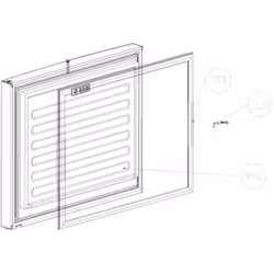 Joint de porte de congélateur (repère 251) pour Réfrigérateur, congélateur BEKO 5958272000 Appareils compatibles : [FRIGO, RÉ ...