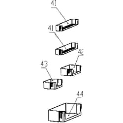 Balconnet gauche 255x125x70 mm (repère 43)