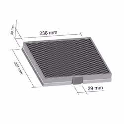 Filtre charbon x1 pour Hotte ARTHUR MARTIN DE DIETRICH ELECTROLUX