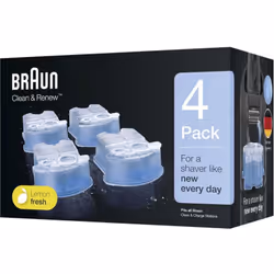 Pack de 4 Recharges de liquide nettoyant d'origine pour rasoir, tondeuse BRAUN 81387055 Appareils compatibles : [RASOIR, TOND ...