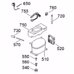 Platine intégrale (repère 520) pour réfrigérateur, congélateur LIEBHERR 6146329 Appareils compatibles : [FRIGO, RÉFRIGÉRATEUR ...