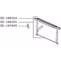 Poignée (repère SS-188264) pour four, cuisinière SEB SS-188264 Appareils compatibles : [FOUR, CUISINIÈRE MOULINEX: ] OF244800 ...