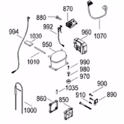 Platine intégrale (repère 960) pour réfrigérateur, congélateur LIEBHERR 6146304 Appareils compatibles : [FRIGO, RÉFRIGÉRATEUR ...