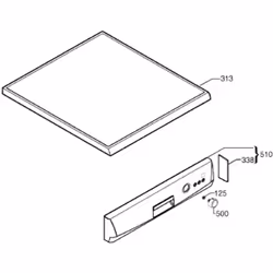 Bouton (repère 500) d'origine pour lave-vaisselle FAURE 1560295212 Appareils compatibles : [LAVE-VAISSELLE FAURE: ] FDF3023,  ...