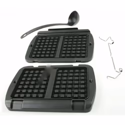 Lot de 2 plaques à gaufres + louche pour Raclette, gril, Wok TEFAL Vous pouvez commander la louche en cliquant sur le line ci ...