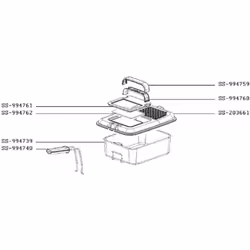 Support poignée de couvercle (repère SS-994761) de couvercle pour friteuse SEB SS-994761 Appareils compatibles : [FRITEUSE, A ...