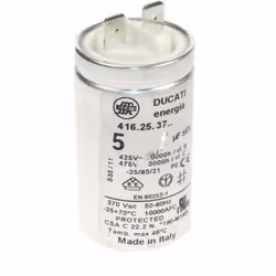 Condensateur 5mf d'origine pour hotte BAUKNECHT, IGNIS, IKEA, IKEA WHIRLPOOL, KITCHENAID, WHIRLPOOL 482000000036, 50290139000 ...