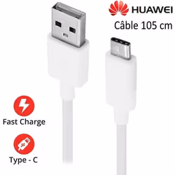 Câble USB-C Original 102 cm Pour HUAWEI P30 - P30 Lite - P30 Pro - P20 - P20 Lite - P20 Pro - P10+ - P10 - P9 Plus - P9
