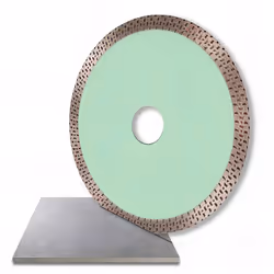 Disque à couronne continue cannelée haut de gamme. Coupe à sec ou à eau des grès céram et carrelages. Hauteur diamanté optimi ...