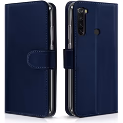 Étui de Protection Portefeuille - Xiaomi - Redmi Note 8T - Simili-cuir - Bleu Foncé - Rabat