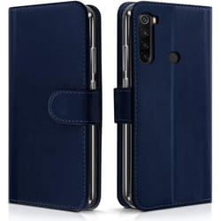 Étui de Protection Portefeuille - Xiaomi - Redmi Note 8T - Simili-cuir - Bleu Foncé - Rabat