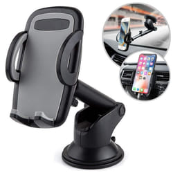 Support Smartphone - Logicom - Le Moov 2 - Fixation Tableau de Bord - Fixation Pare-Brise - Plastique Noir