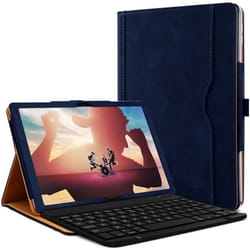 Étui de Protection - Huawei - Mediapad M5 Lite 101 - Bleu Foncé - Clavier Azerty Bluetooth - Housse sur-mesure
