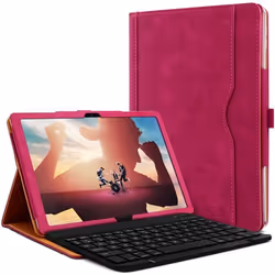 Étui de Protection et mode Support Couleur Rose Fuschia avec Clavier Azerty Bluetooth pour Tablette Huawei Mediapad M5 Lite 1 ...