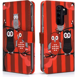 Étui de Protection Portefeuille - Xiaomi - Redmi Note 8 Pro - Simili-cuir Rouge - Semi-rigide - Rabat