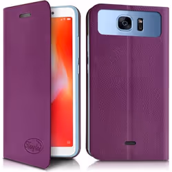 Etui à Rabat - Orange - Doro 8035 - Simili cuir - Violet - Aimanté