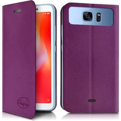 Etui à Rabat - Orange - Doro 8035 - Simili cuir - Violet - Aimanté