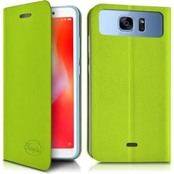 Etui à Rabat - Orange - Doro 8035 - Simili cuir - Vert - Aimanté