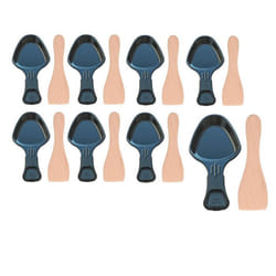 Lot de 8 coupelles à raclette et 8 pelles en bois pour Poêlon spatule raclette Raclette gril Wok AS306001 AS306003 TEFAL