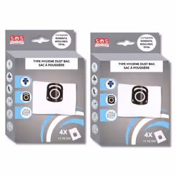 Lot de 2 boîtes de 4 sacs + 1 filtre HYGIENE+ Aspirateur ZR200520 ROWENTA TEFAL MOULINEX