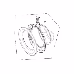 Hublot complet pour Lave-linge LG ADC76406415, ADC75547014 Appareils compatibles : [MACHINE À LAVER, LAVE-LINGE LG: ] F84V35W ...